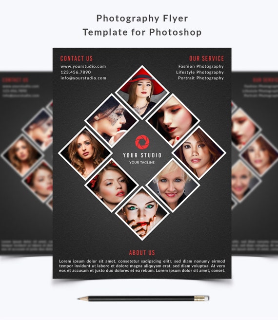 Photography Flyer Template 021 for Photoshop 8.5 x 11