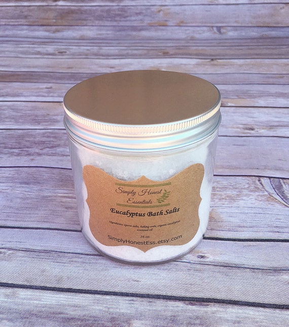 Eucalyptus Bath Salts Aromatherapy Epsom by SimplyHonestEss
