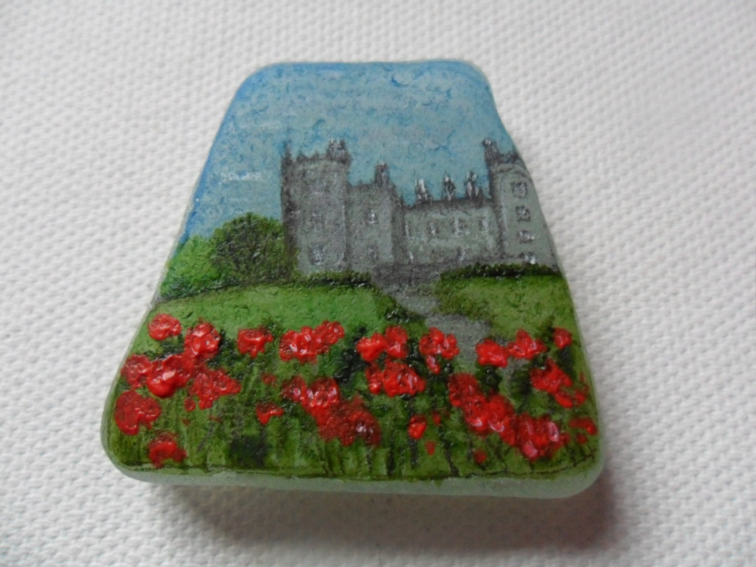 Kilkenny Castle Ireland Acrylic miniature painting on