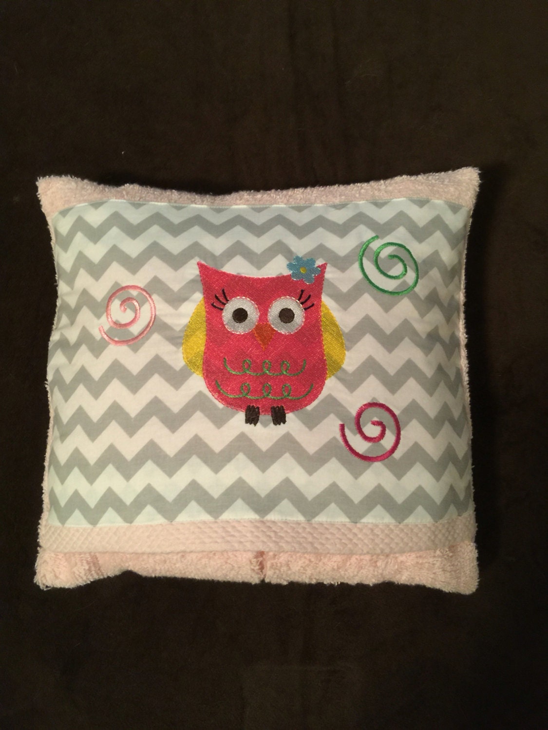 Owl Embroidered Hooded Bath Towel Infant and Children's