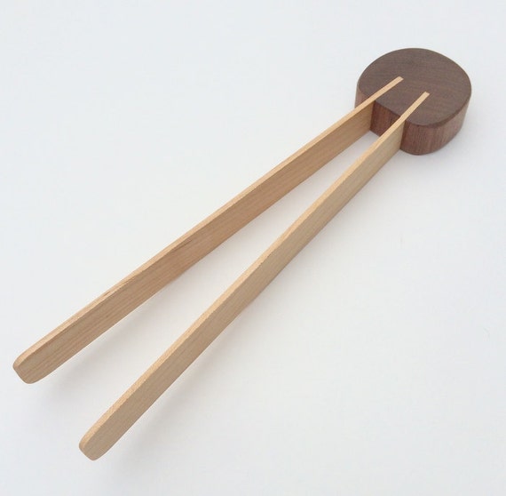 Wood kitchen tongs in maple toast tongs toaster tongs