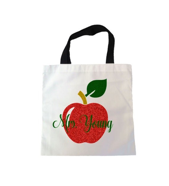 teacher tote bag personalized tote bag monogrammed bag