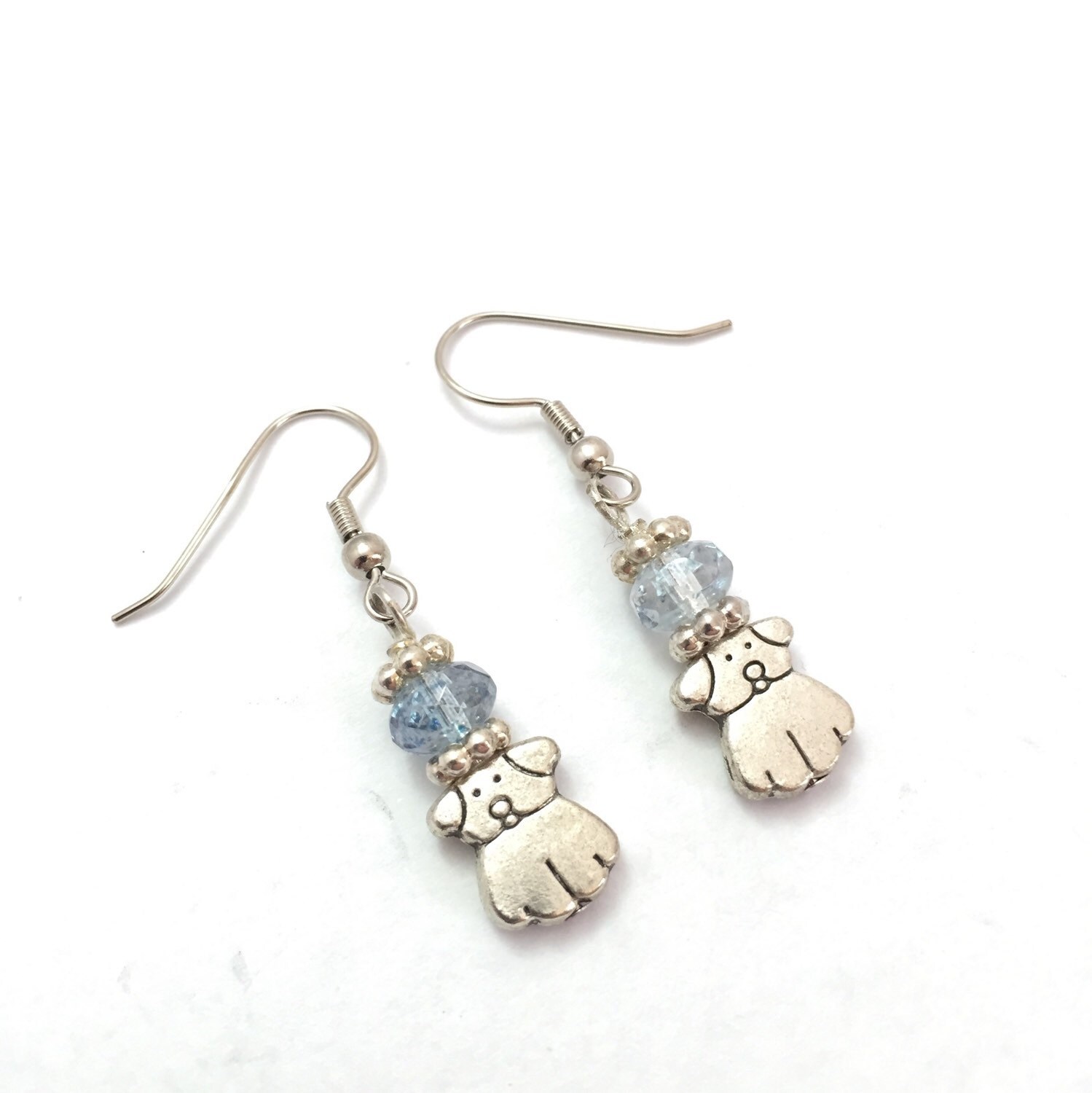 Pet Earrings Dog Earrings Beaded Earrings Dog Jewelry