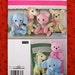 Simplicity Sewing Pattern 2613 Elephant Giraffe Pig Cat Doll