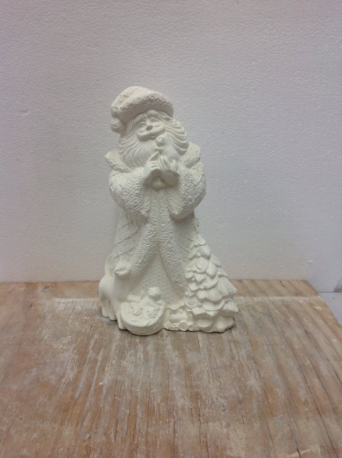 Ceramic Bisque Santa with Kittens Gare 2383 Ready to Paint