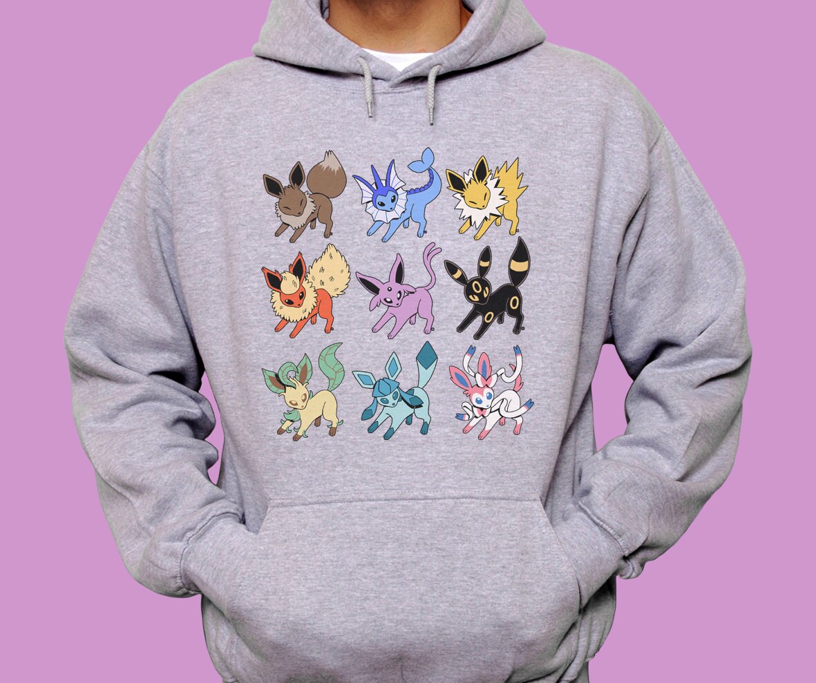 Eeveelutions PokÃ©mon Hoodie Eevee Jolteon Glaceon Sylveon