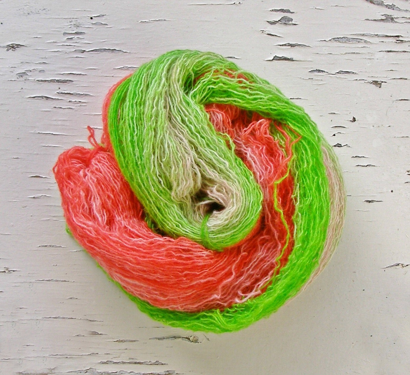 Hand dyed shawl yarn Ombre woolen yarn Lace 2 ply natural