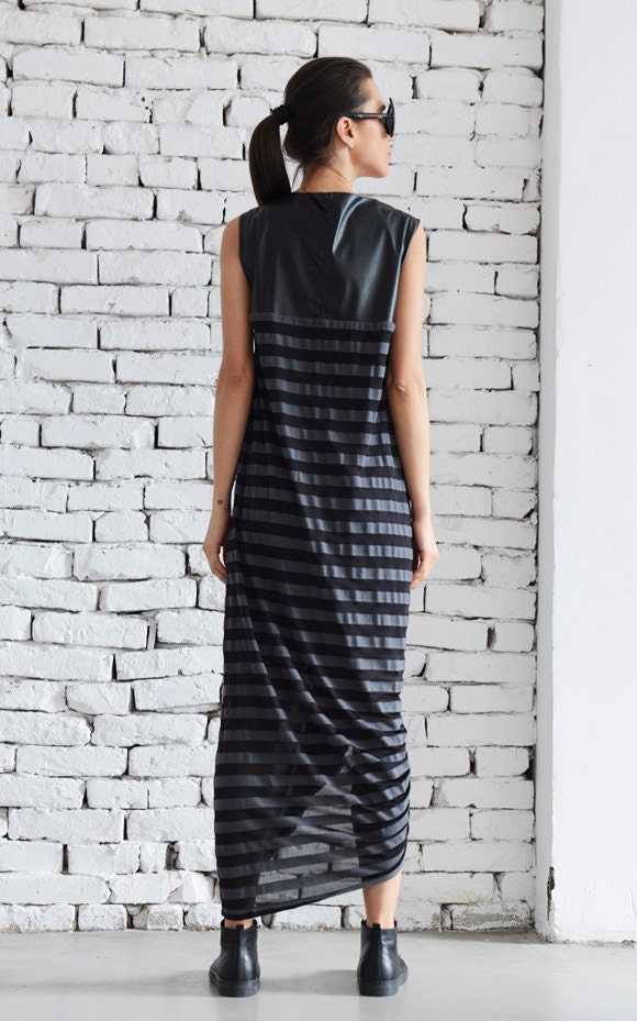 black and grey frock