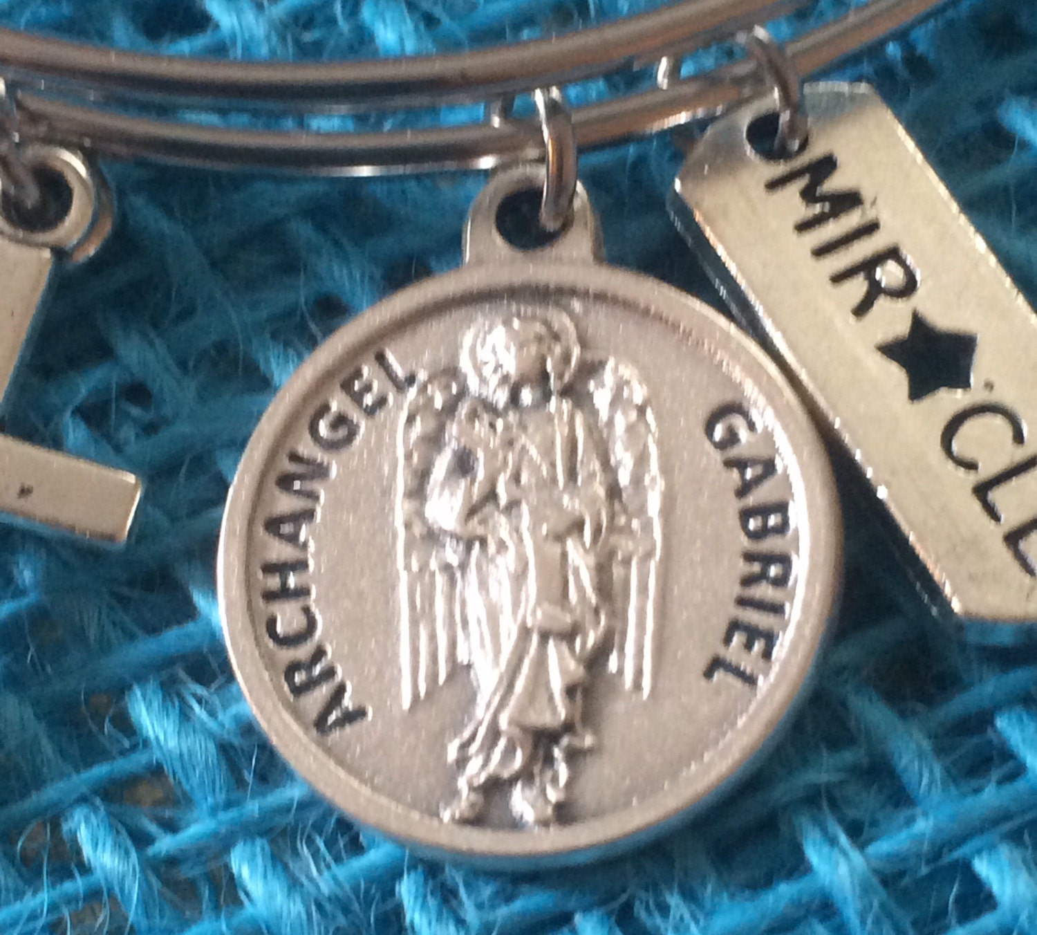 Angel bracelet saint bracelet religious bracelet by LilyPepperLove