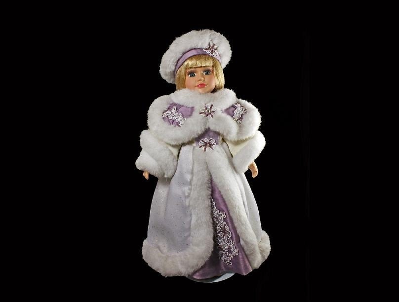 Brass Key Doll Victorian Rose Porcelain by MountainAireVintage