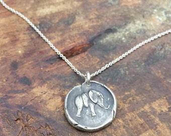 Elephant Wax Seal Necklace