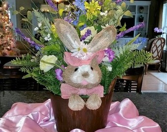 RAZ Sisal Bunny Table Arrangement-Easter by StudioWhimsybyBabs