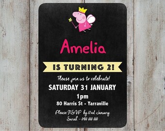Peppa Pig Invitation - Peppa Pig Birthday Invitation - Peppa Pig Party Invite - Boy Girl Birthday Printable invite PEPPA BIRTHDAY PARTY