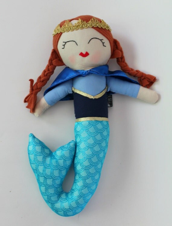 Anna From Frozen Mermaid Doll By Stapleydolls On Etsy