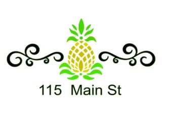 Mailbox Decal, mailbox SVG, Pineapple Mailbox Decal Studio Compatible, Jpeg Files