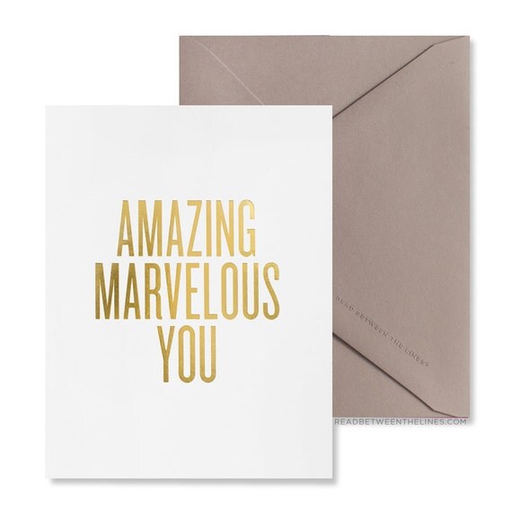 Amazing Marvelous You Card