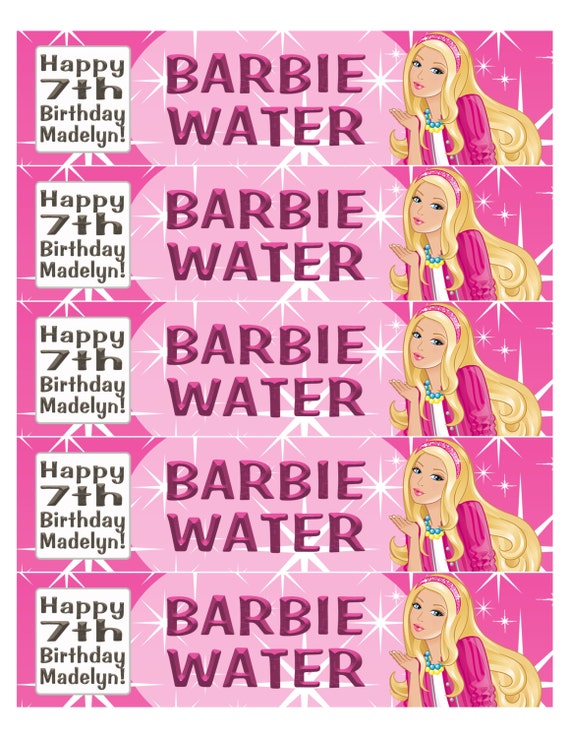 custom-barbie-water-bottle-label-by-lawsoncardshop-on-etsy