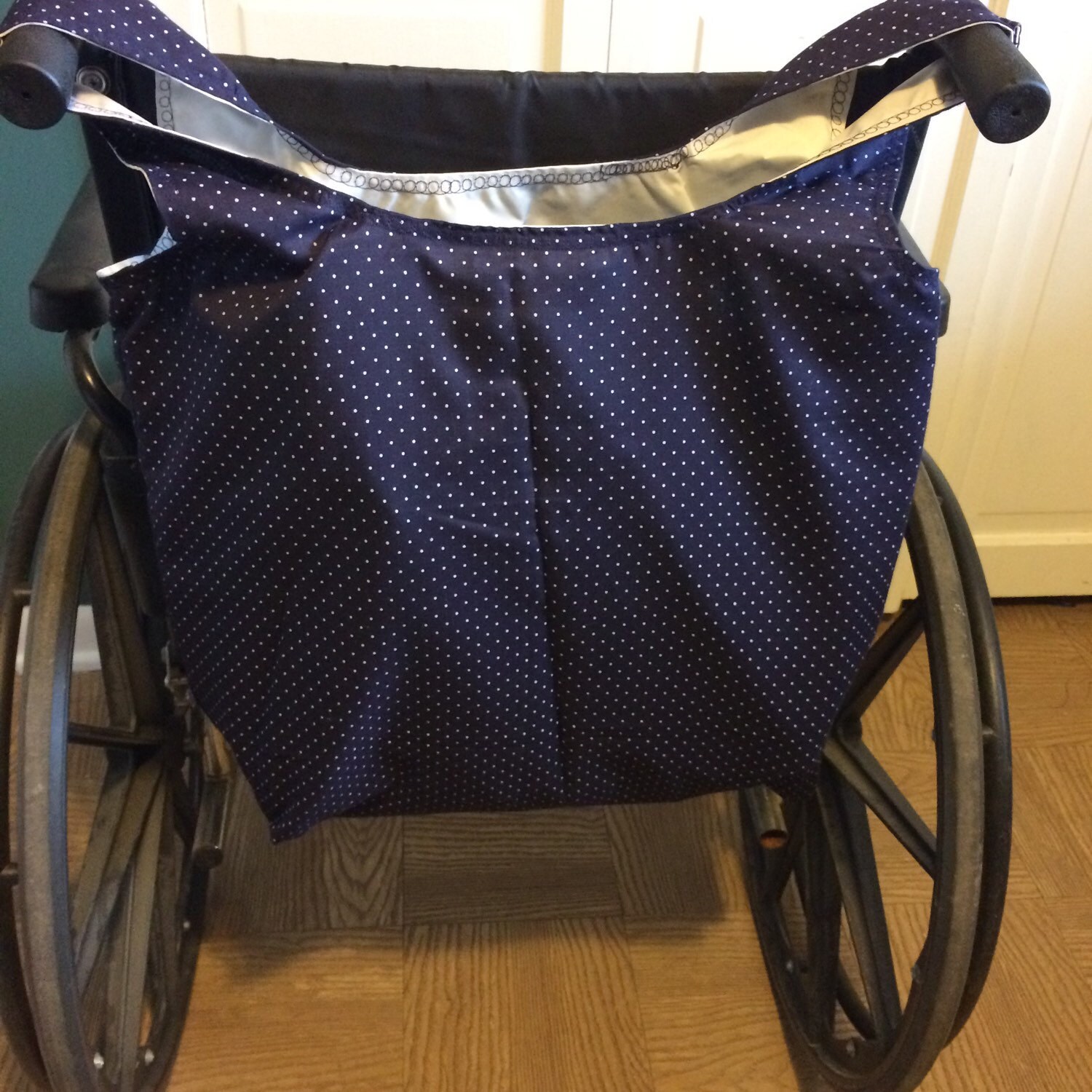 Wheelchair bag wheelchair tote large tote by AuntSandysSewing