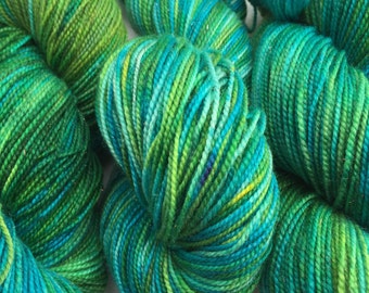 Hand Dyed Yarn- Fields of Gold (Ice Dyed)