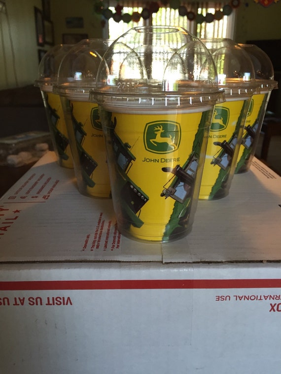 John Deere favor cupsset of 8 by RowdyBoysDesigns on Etsy
