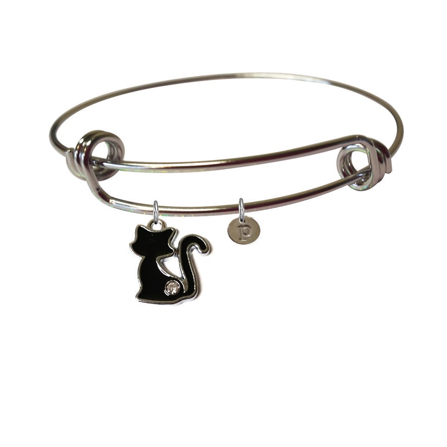 Black Cat Bracelet Charm Bracelet Cat Memorial Jewelry Cat