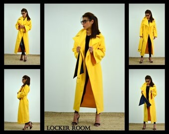 Women Maxi coat /Winter coat /Plus size coat/Extravagant coat / Winter Wool Coat /Long sleeves Coat/Asymmetric coat