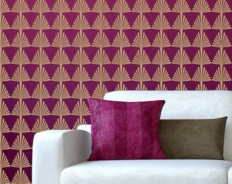 Removable Decal Wallpaper Art Deco 22" x 44" Seamless Continuous Design ~ Item 433
