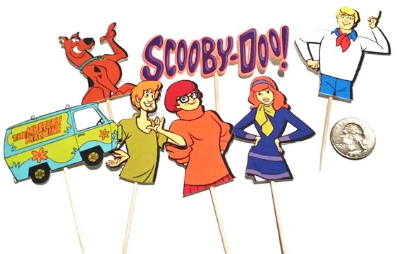 Scooby-Doo Theme Cupcake Toppers / Food Picks 12 Count