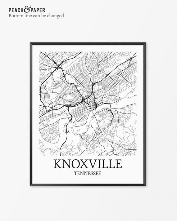 Knoxville Map Art Print Knoxville Poster Map of Knoxville