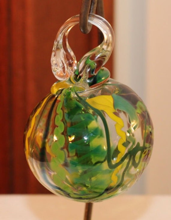 404004 Medium Hand Blown Hanging Art Glass Ball Decorative