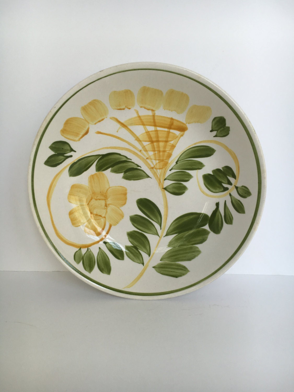 Corona Ironstone Ware Bowl. Vintage Lovely handpainted Yellow