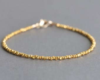 Simple Gold Bracelet Karen Hill Gold Vermeil Bracelet 24K Gold Vermeil Beaded Bracelet