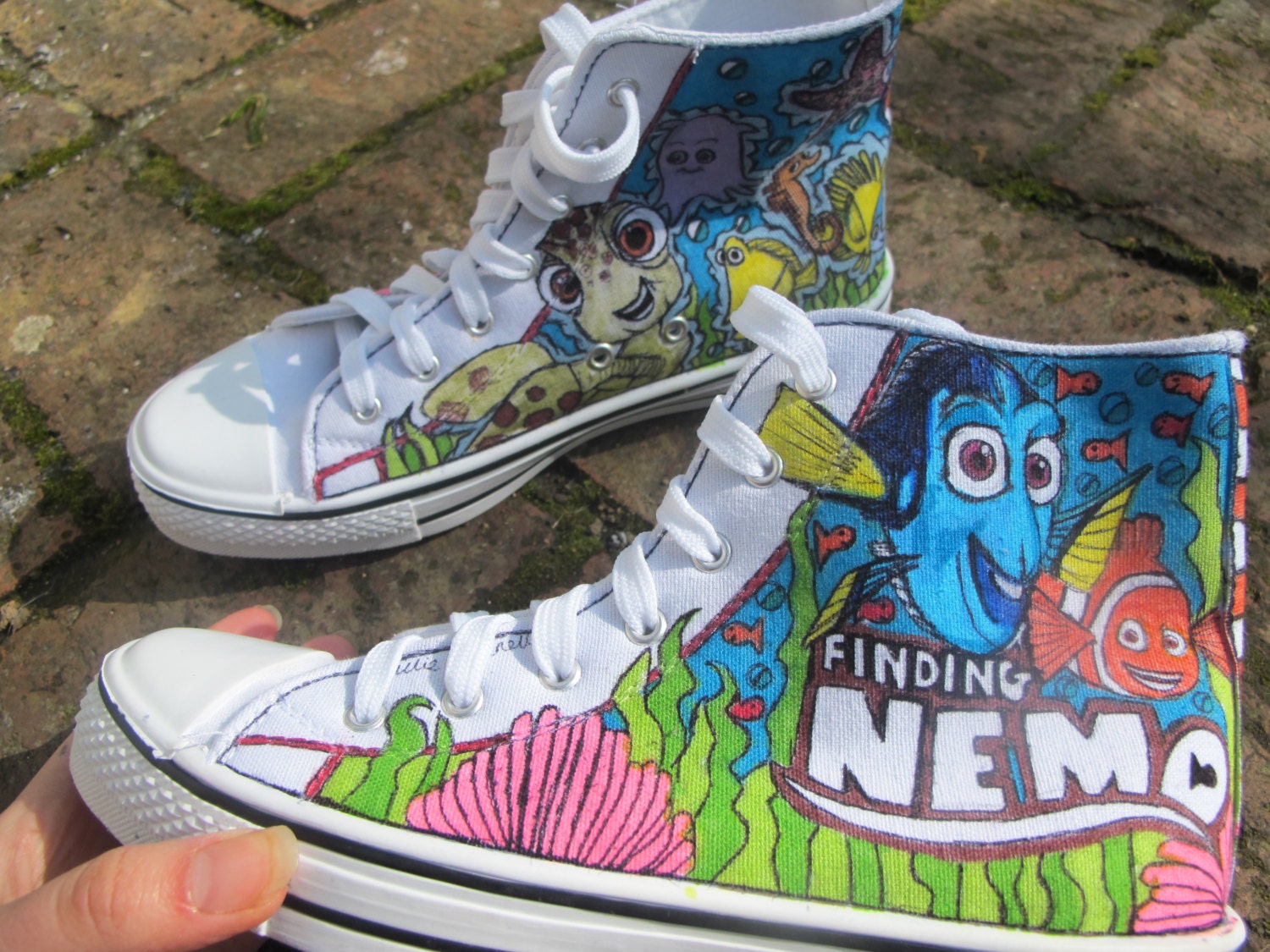 Disney Finding Nemo Custom Canvas Shoes