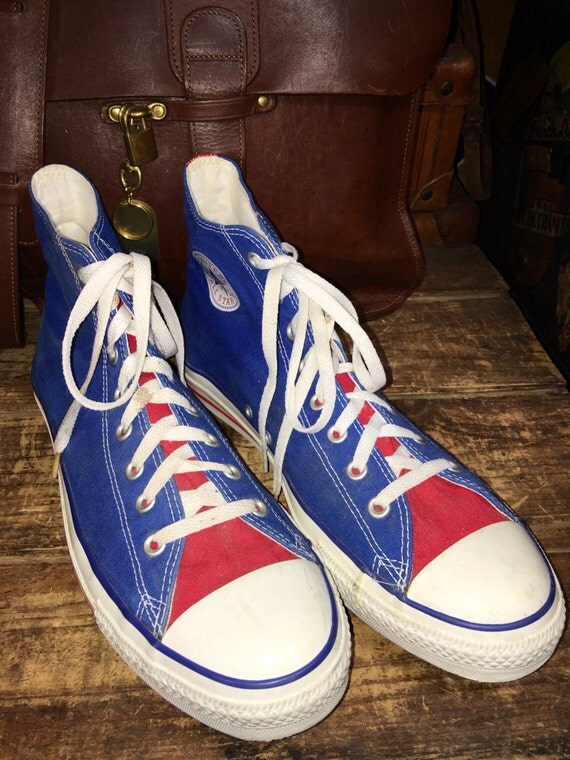 red white and blue converse
