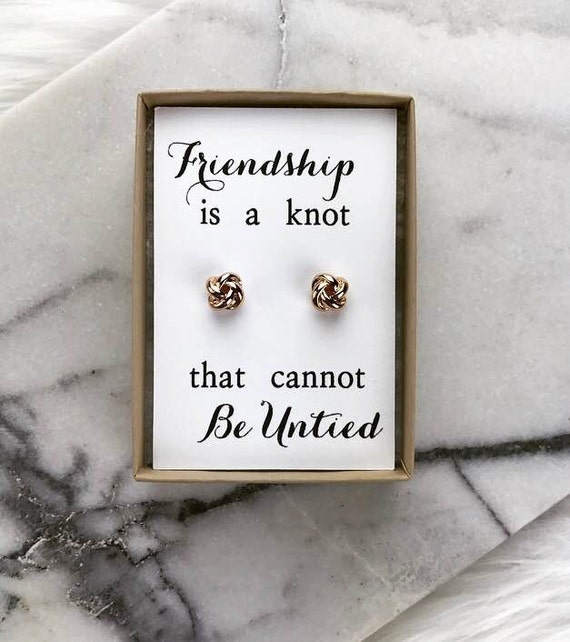 Friendship is a knot that cannot be untied Knot Earring