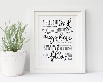 Gilmore Girls Poster- Where You Lead, I Will Follow Lyrics, Theme Song, Carole King, Lorelai Gilmore, Rory Gilmore
