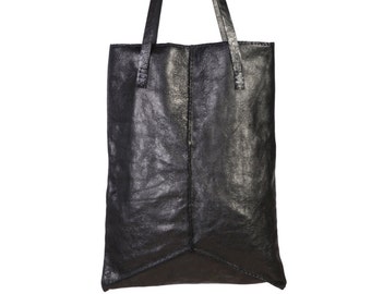 Black Tote | Every Day Bag | Shoulder Leather Bag | Black leather Tote Bag | Soft Leather Bag | Women Bag | Holiday Gift | Best Present