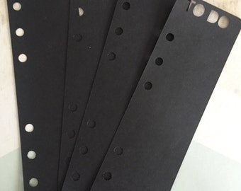 Black Paper Bookmarks - Set of 4