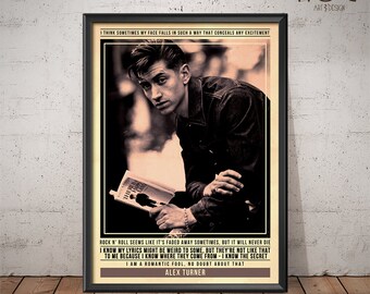 Alex Turner - Arctic Monkeys Poster - Quote Retro Music Poster - Music Print, Wall Art
