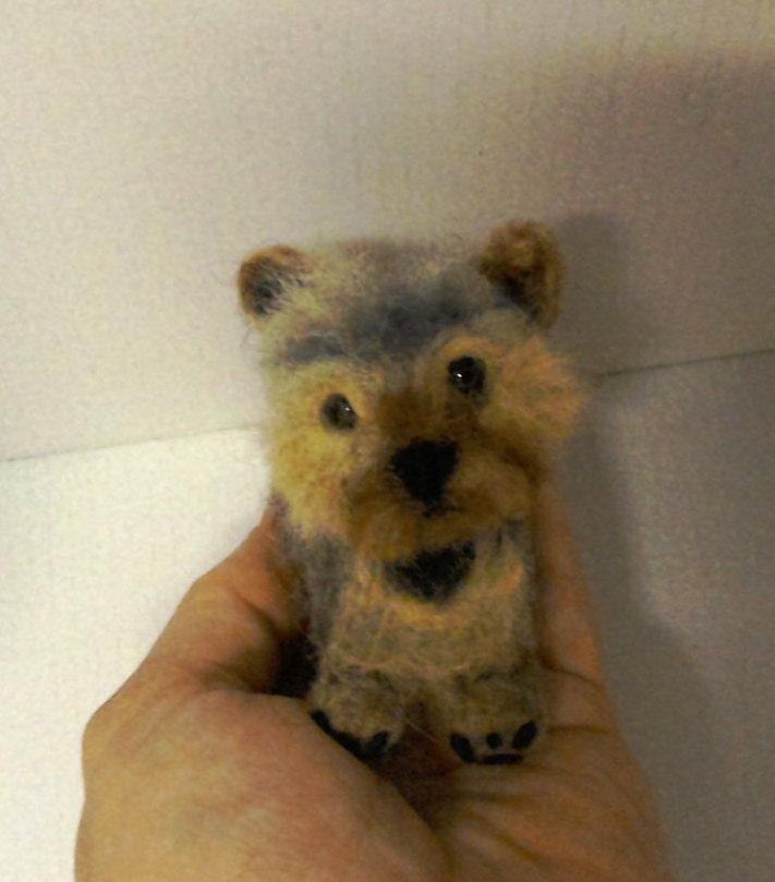 Needle felted Yorkshire Terrier by JuliePavittRobinson on Etsy