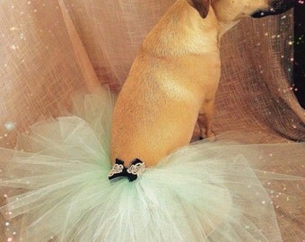 Dog Tutu, Pet Dress, Dog Skirt,Dog Dress, Dog Wedding,Pet Wedding,Mint Green