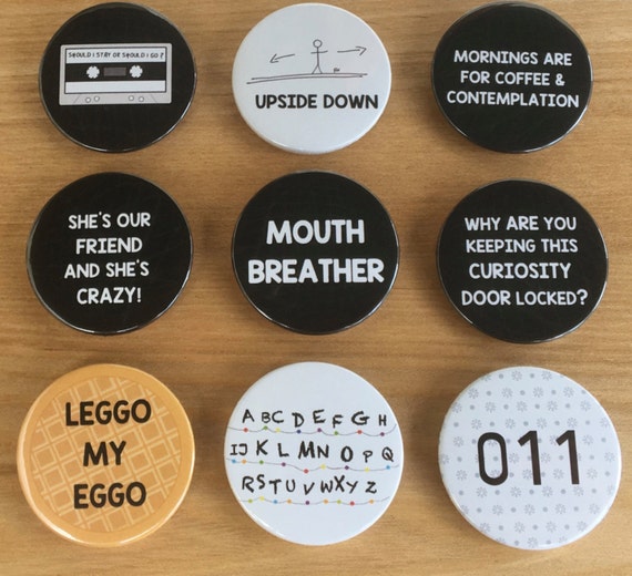Stranger Things Inspired Pin Badges by starstruckmetal on Etsy
