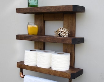 Wood Bathroom Shelf