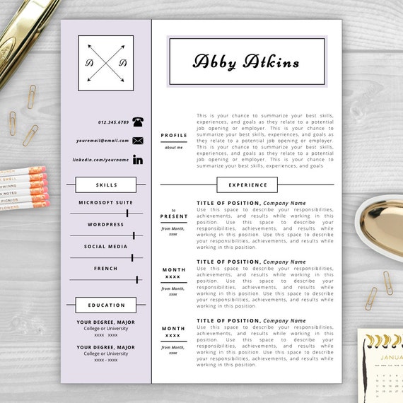 Monogram Resume Template Resume Design by ResumeTemplateStudio