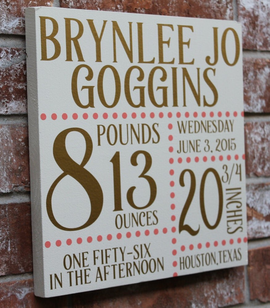 Download Birth Announcement Sign Baby Birth Sign Baby Stats Name