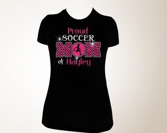 Proud Soccer Mom T-shirt, Soccer Mom Bling Shirts, Bling Soccer Mom Shirts, Soccer Mom Shirt, Proud Soccer Mom Shirt, Soccer Mom, Soccer