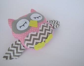 Handmade owl toy, pillow,baby gift,handmade,kids room, girl,boy