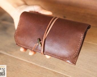 Tobacco pouch, Leather tobacco pouch, Australian made, hand-stitched, Kangaroo leather, Gift for him, Boyfriend's gift, Full-grain leather