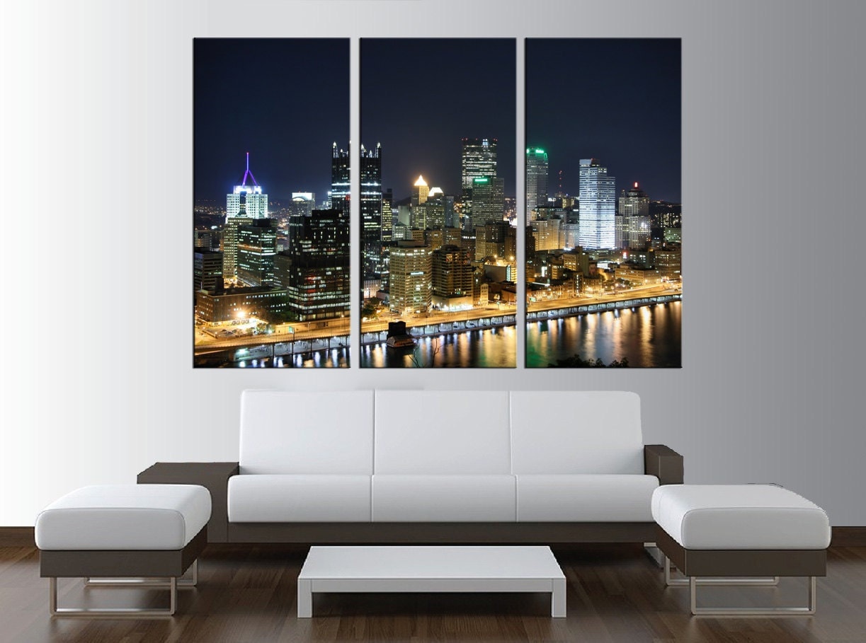 pittsburgh wall art canvas print extra large wall by