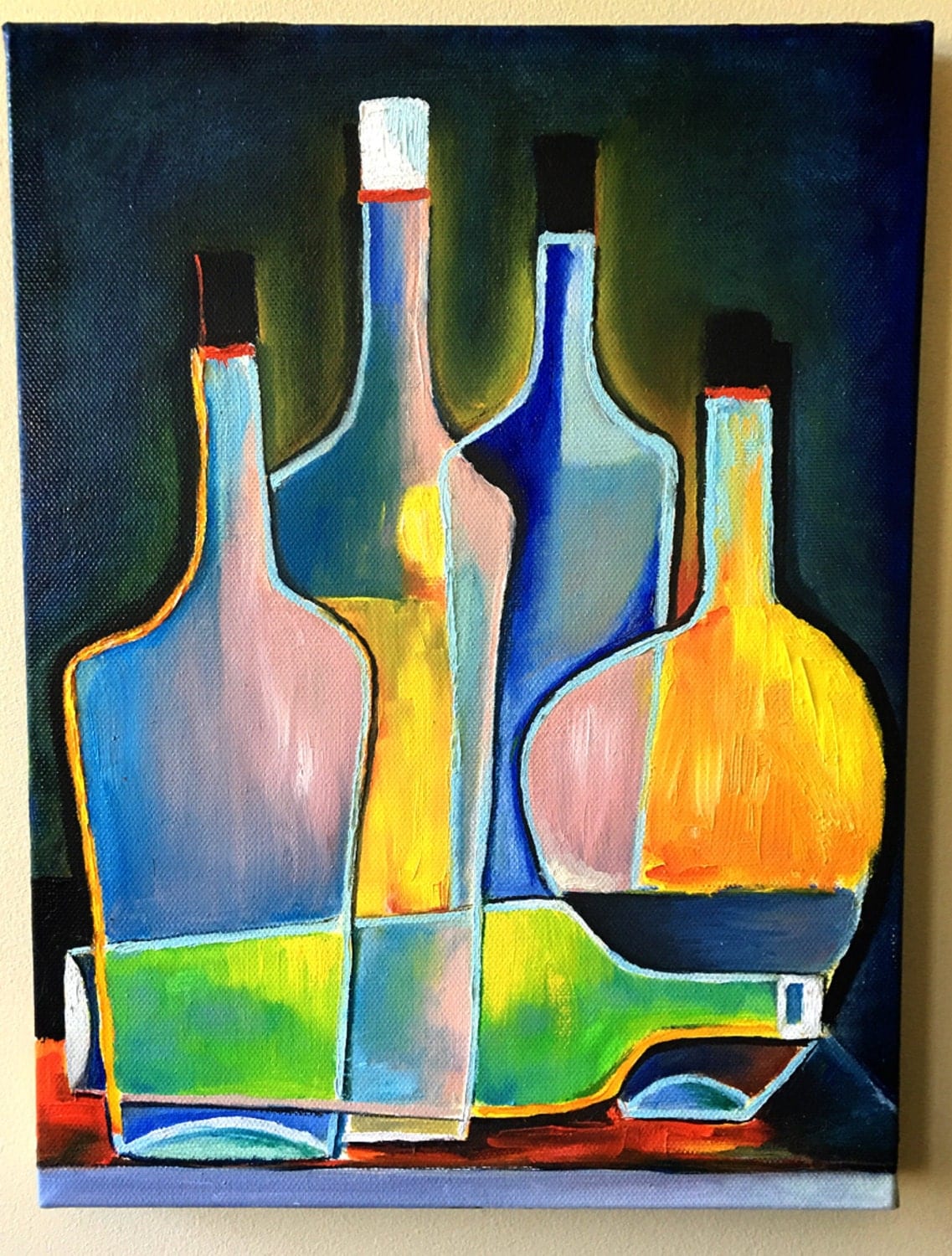 Abstract still life oil painting